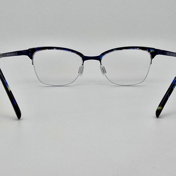Modo 4515 Blue Tortoise Titanium Semi-Rimless Eyeglasses Frame Japan 51-18-140 - Picture 4 of 13